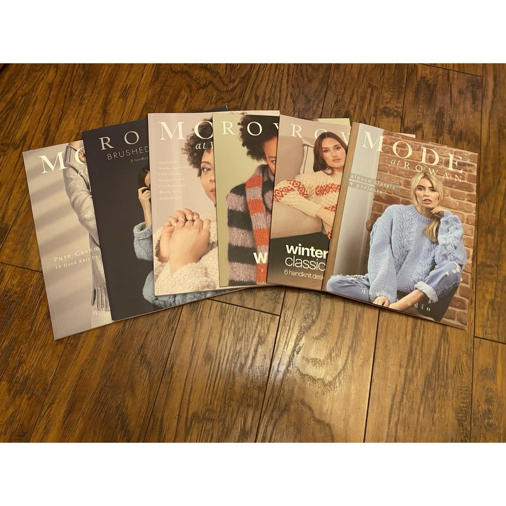 NEW Bundle Lot 6 Knitting Pattern Book Rowan Hand Knit Fleece Cashmere Alpaca